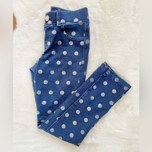 Great Shape girl’s Sonoma Stretch JEGGINGS with Silver sparkly Circles. Sz 6X